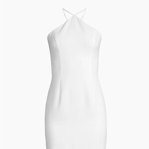 Elegant White Halter Dress